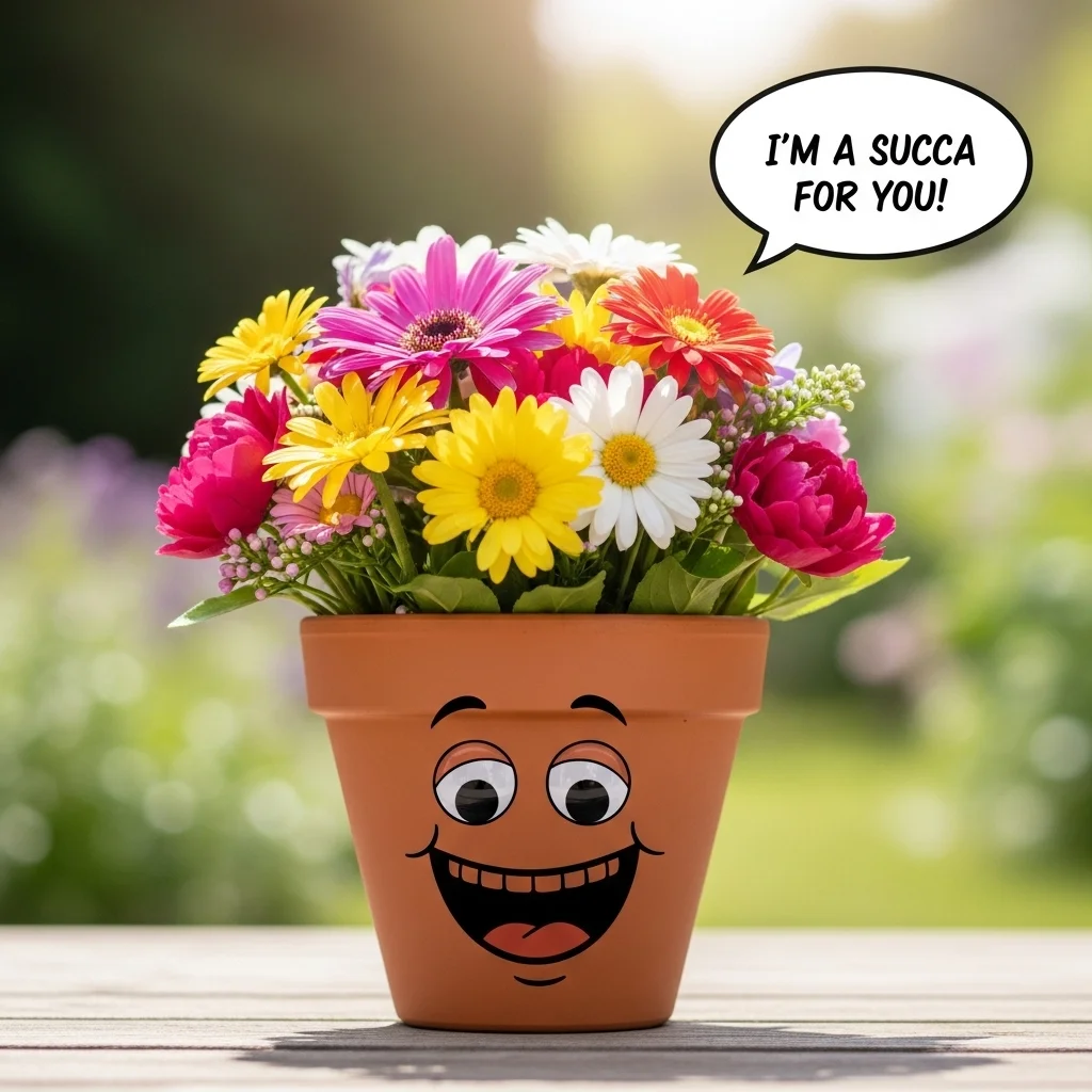Caption Flower Pot Puns 📸