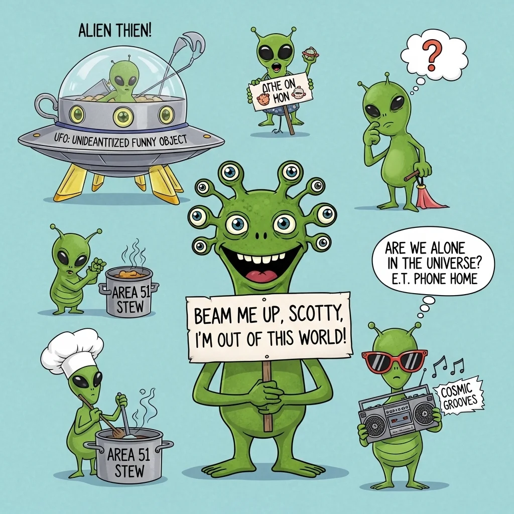 Caption-Ready Alien Puns 📸
