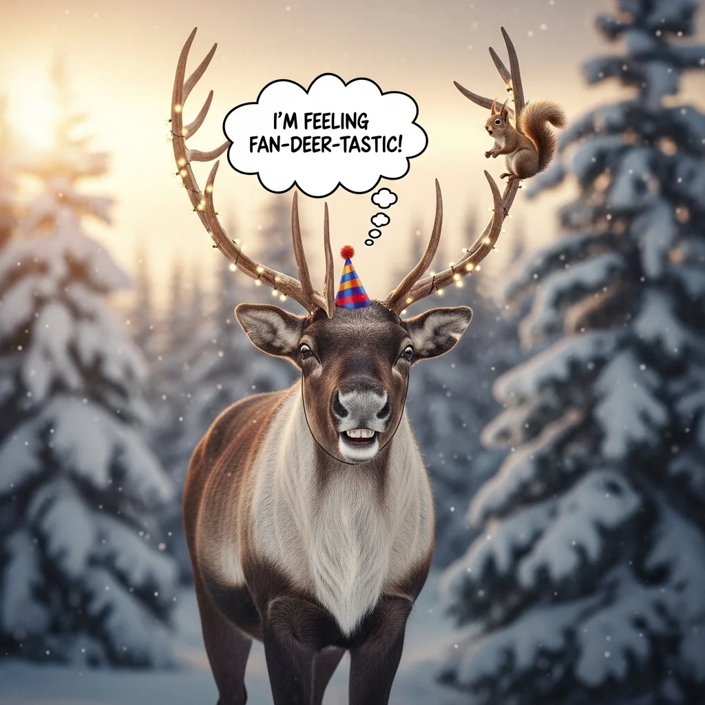 Caption Reindeer Puns 📸