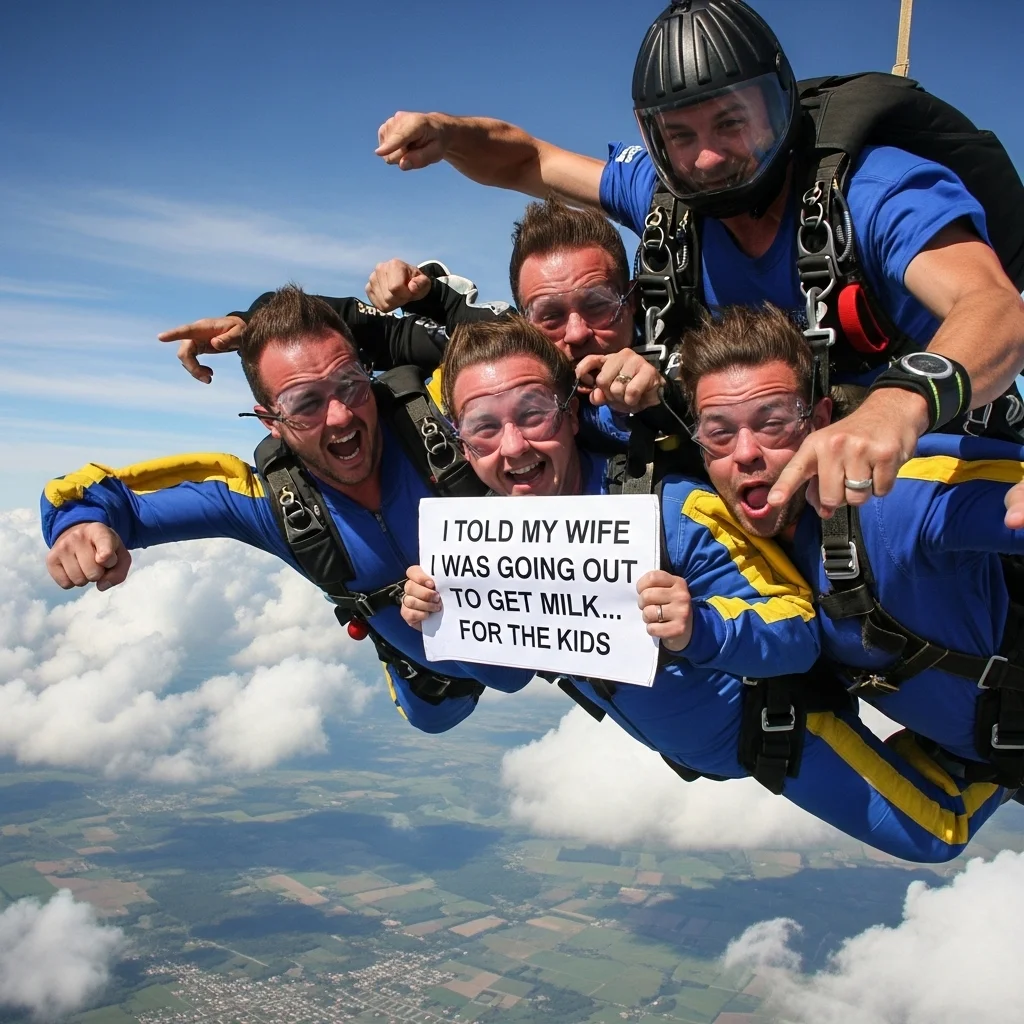 Caption-Worthy Skydiving Jokes 📸