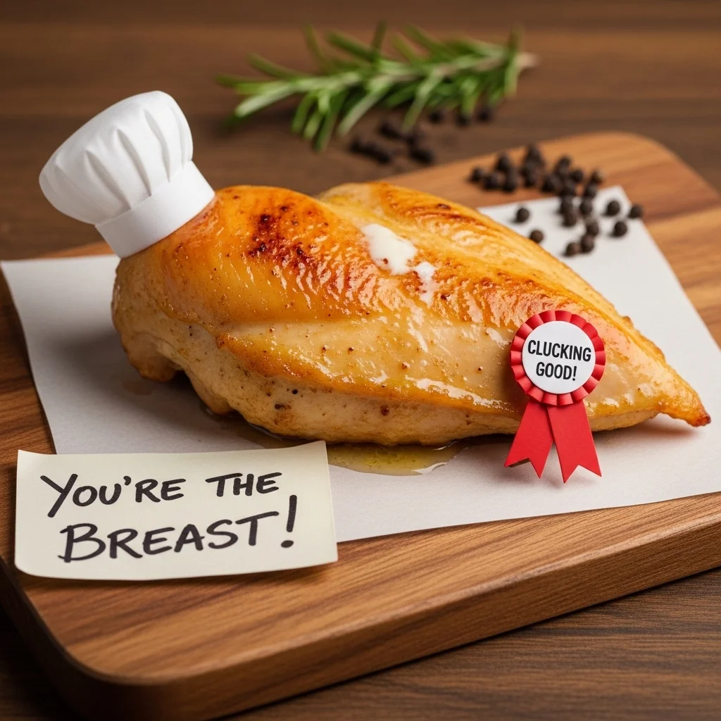 Cheeky Chicken Breast Puns 😉 (Clean Fun)