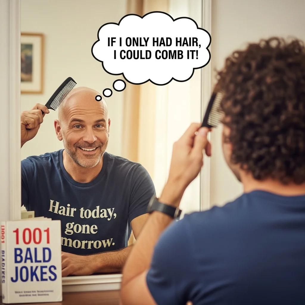 Classic Bald One-Liner Jokes 🧑‍🦲😂