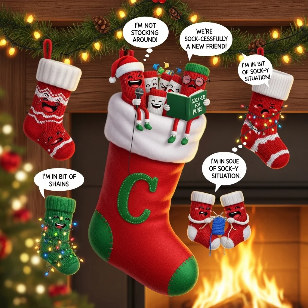 Classic Christmas Sock One-Liner Puns 🧦😂