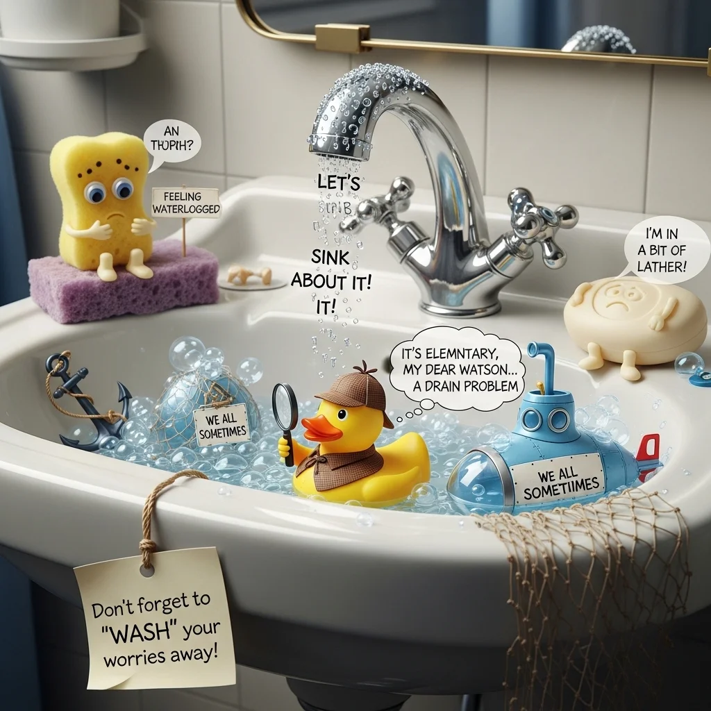 Clean & Classic Sink Puns 🚰✨
