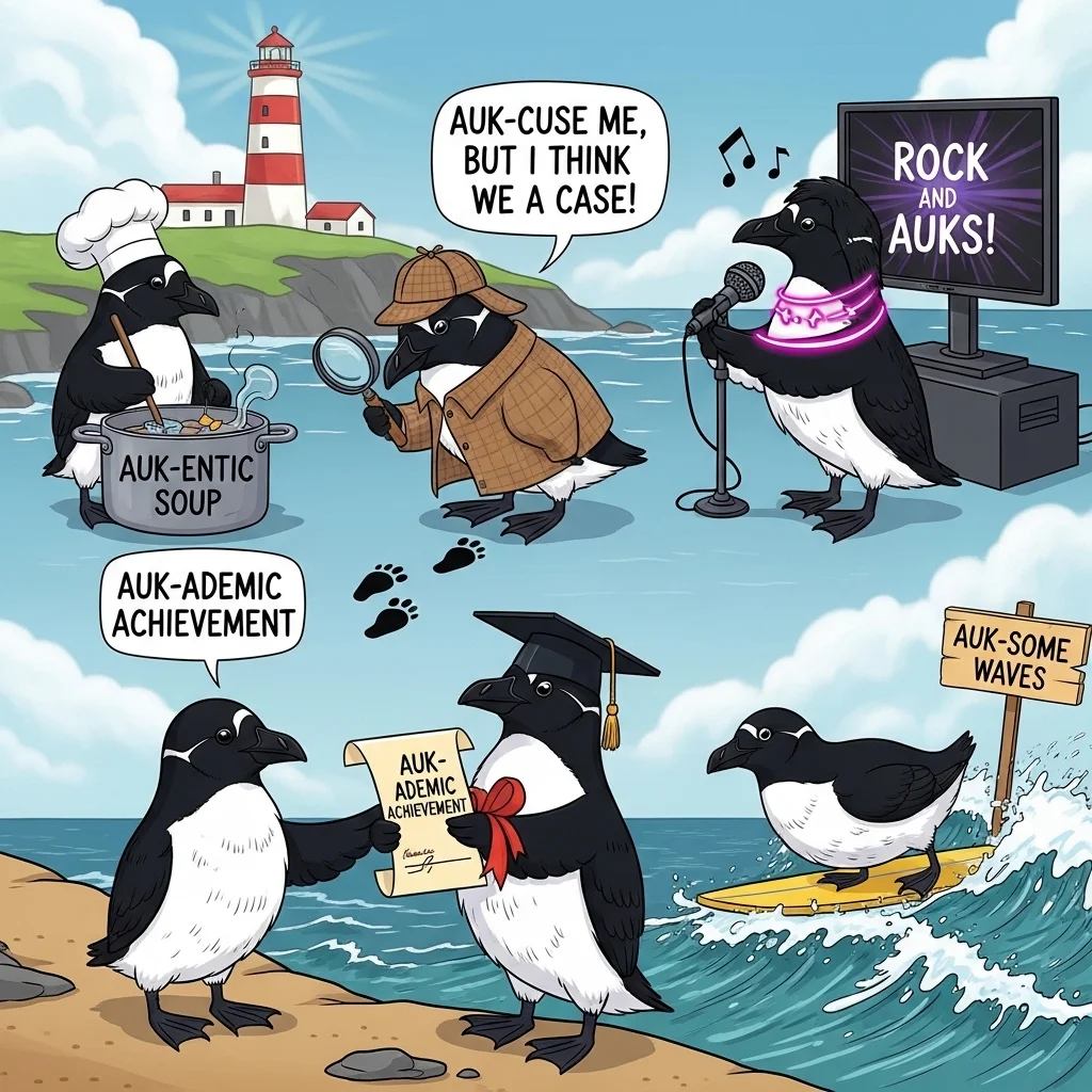 Funny Auk Puns 🐦😂