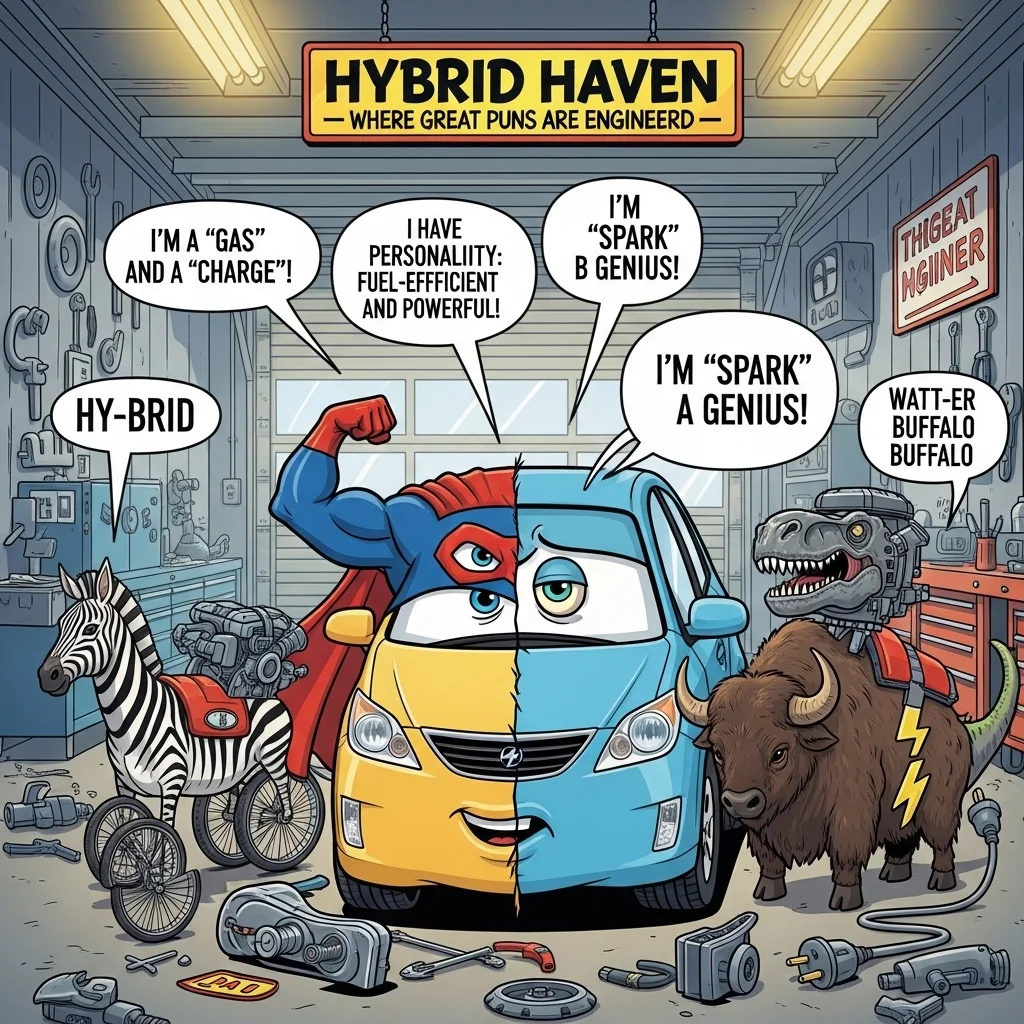 Funny Hybrid Car Puns 😂