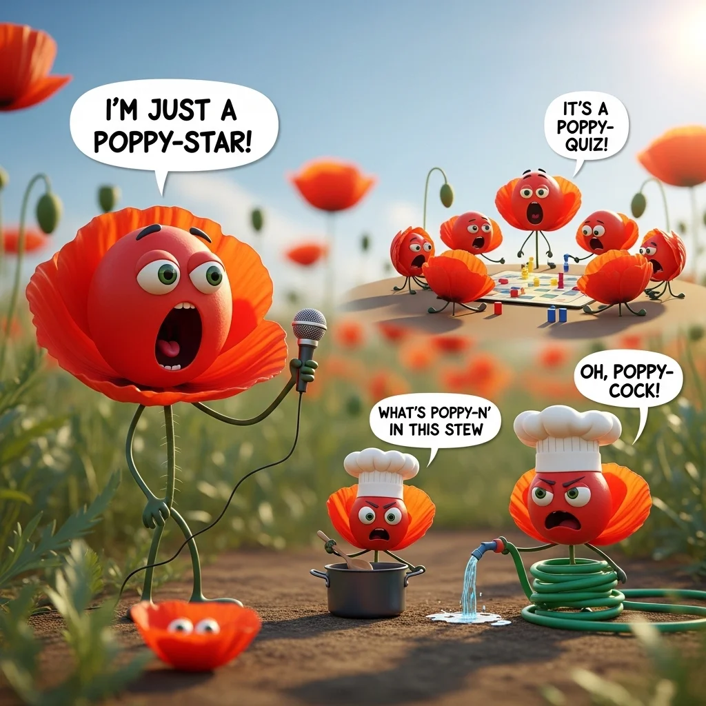 Random Poppy Chaos Puns 🤪🌸