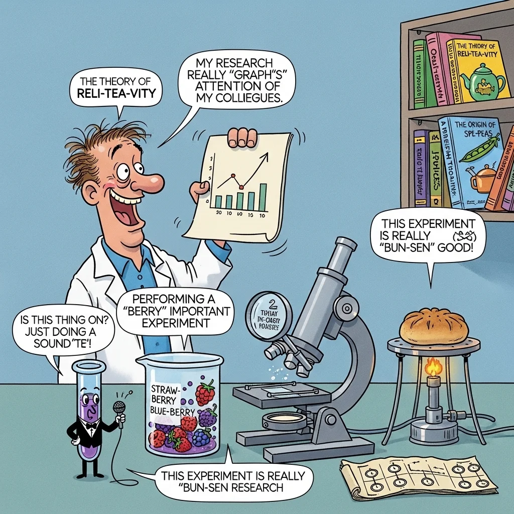 Random Research Chaos Puns 🤪🔬