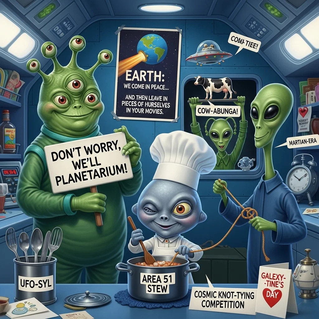 Real-Life Scenario Alien Puns 👽