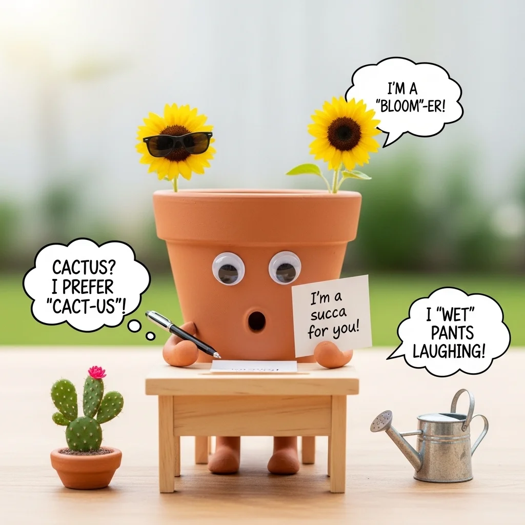 Short & Quick Flower Pot Puns ⚡