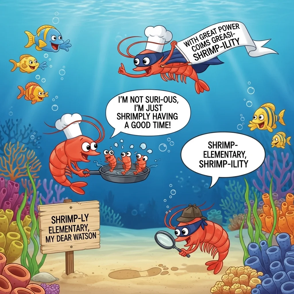 Slightly Cheeky Shrimp Puns 😉
