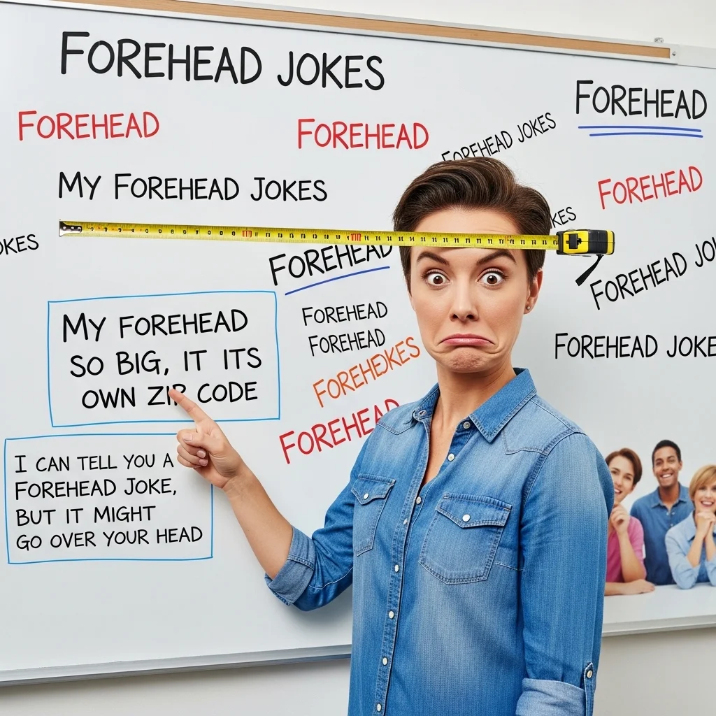 forehead jokes
