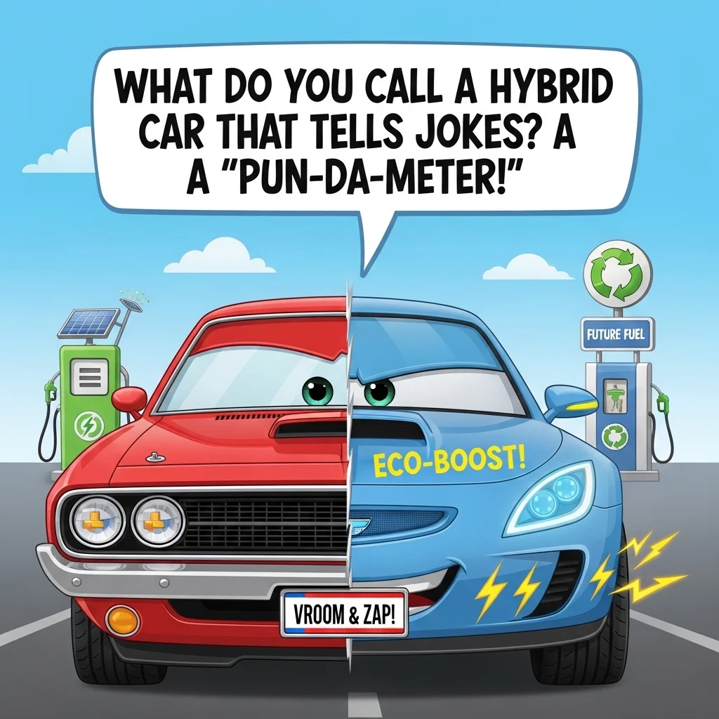 hybrid car puns
