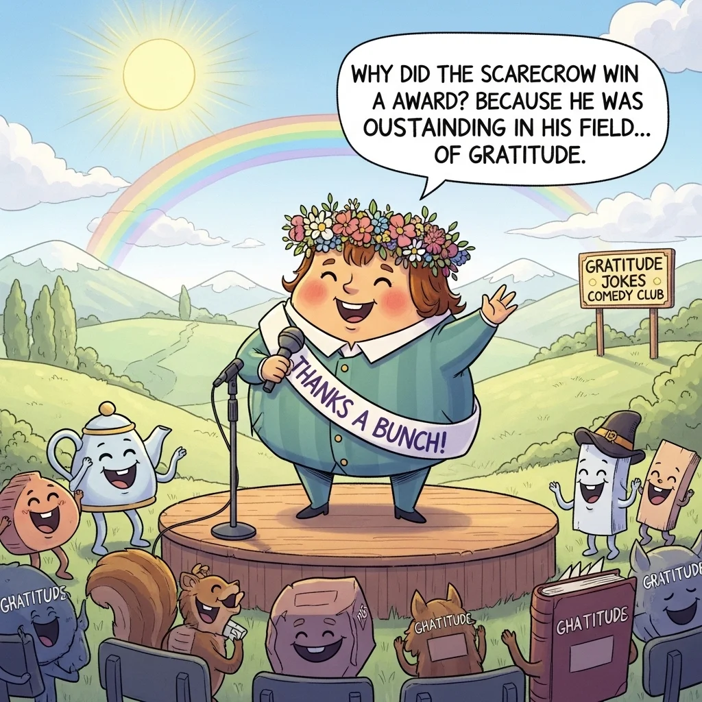 🔹 Funny Gratitude Jokes 😂