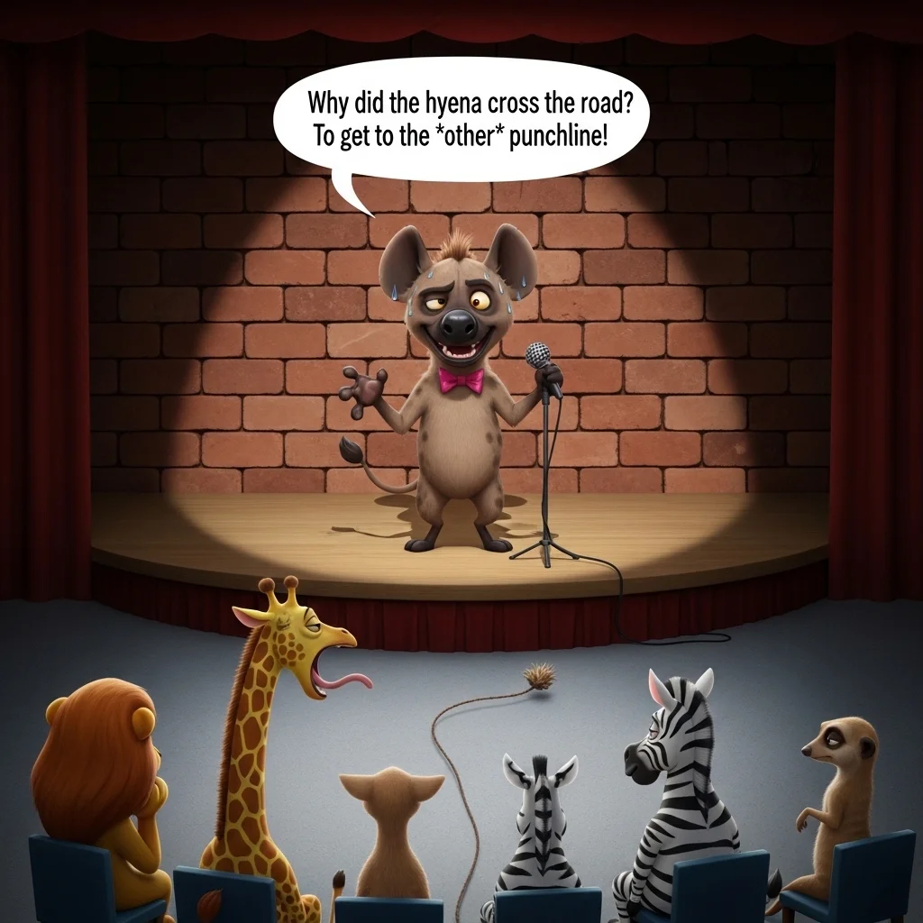 🔹 Light Adult-Safe Hyena Jokes 😉