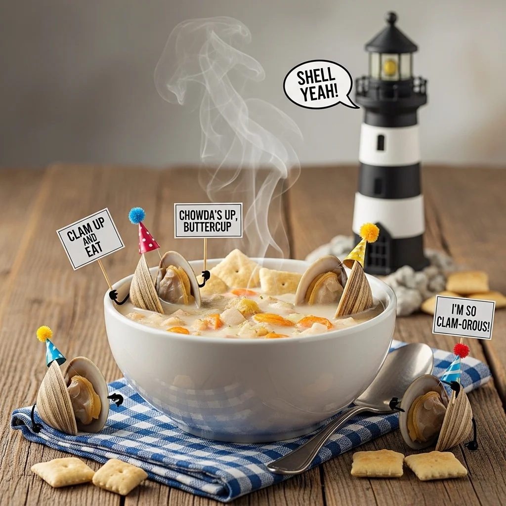 🔹 Savage Clam Chowder Puns 😎