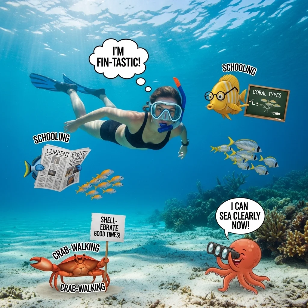 😜 Slightly Edgy Snorkeling Puns 😈